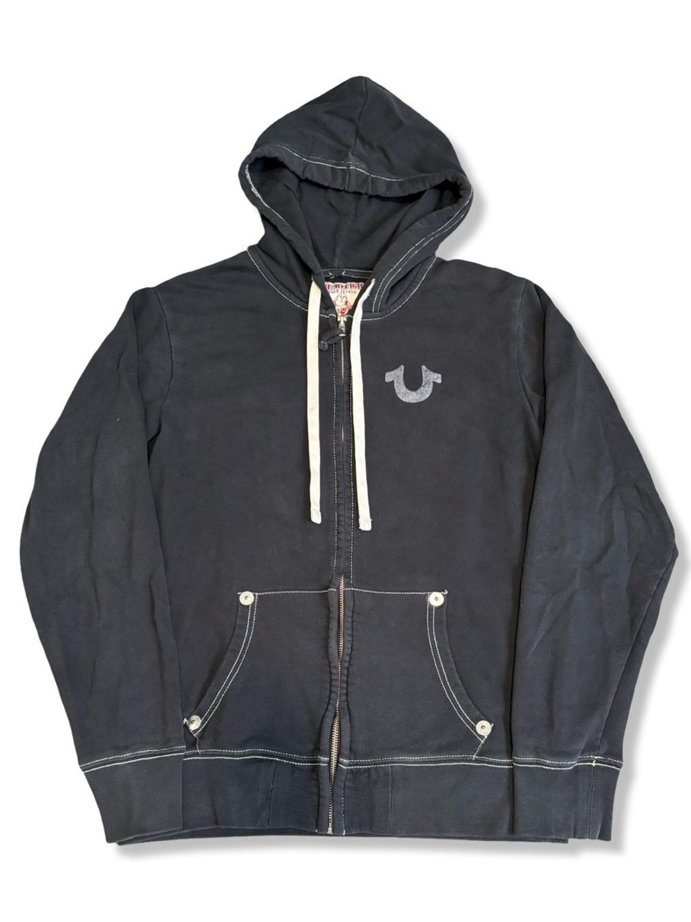 True Religion Men's Black Zip Hoodie